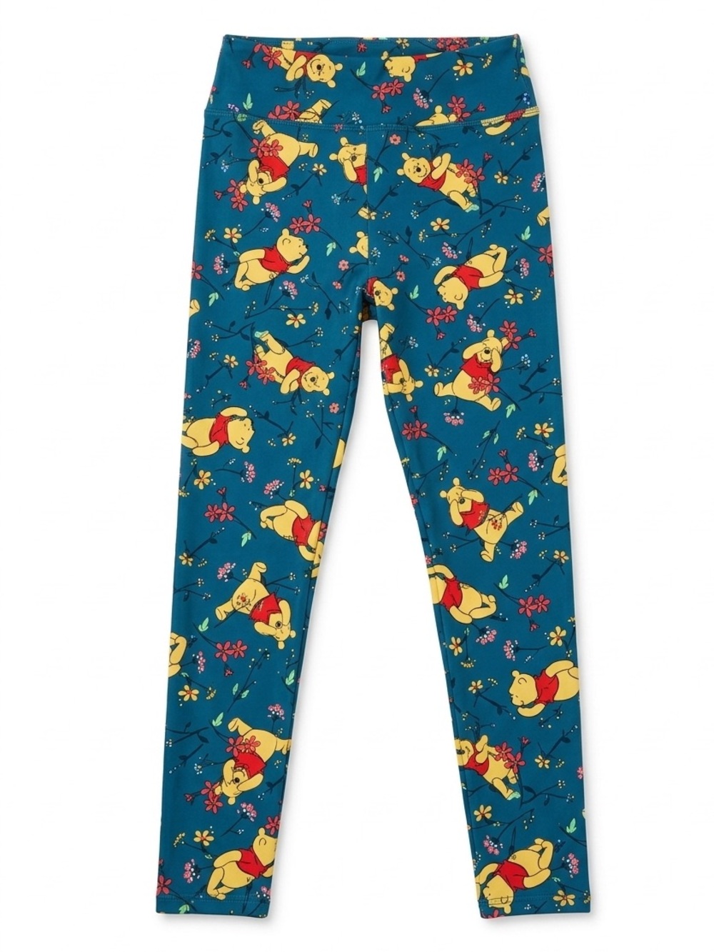 Disney Lularoe Winnie The Pooh Floral Allover Print Leggings whimsical kawaii OS